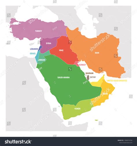 Middle East Western Asia Map