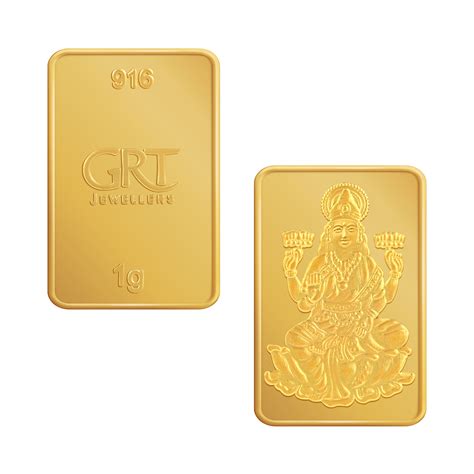 Buy Gold Bars Online | 22KT 1 Grams Lakshmi Gold Biscuit | GRT Jewels