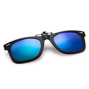 FEISEDY Classic Polarized Rectangular Clip-On Sunglasses Men Women for ...