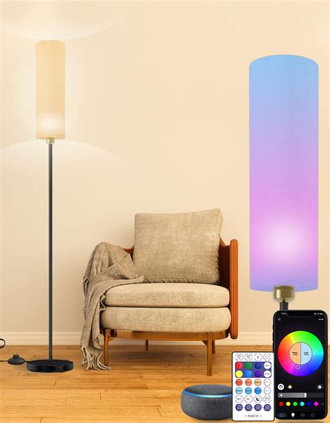 Smart Floor Lamp Works with Alexa & Google Home, Color Changing ...