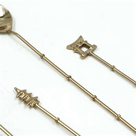 Buy Spoons | Idayat Pagoda Cocktail Gold Spoon (Set of 6) | Shop at The ...