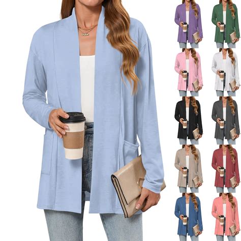 Domzest 2025 New Kimono Cardigans for Women 3/4 Sleeve Plus Size Shrug ...