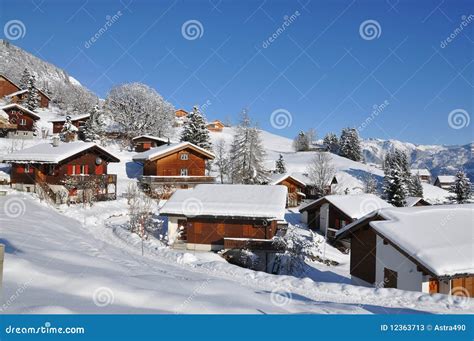 Famous Swiss Skiing Resort Braunwald Stock Image - Image of fairy, peak ...