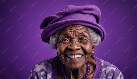 Premium Photo | Portrait of a senior old black african american woman ...