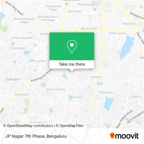How to Get to JP Nagar 7th Phase in Bengaluru by Bus or Metro?