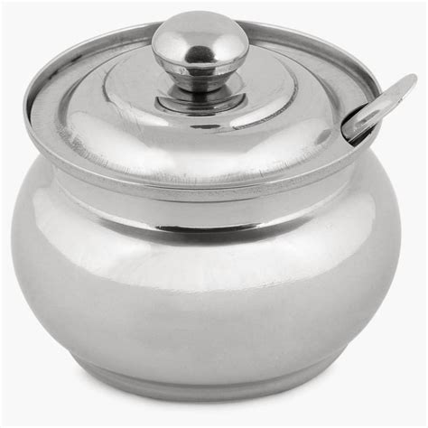 Buy Glovia Stainless Steel Pot and Spoon - 7.5cm from Home Centre at ...