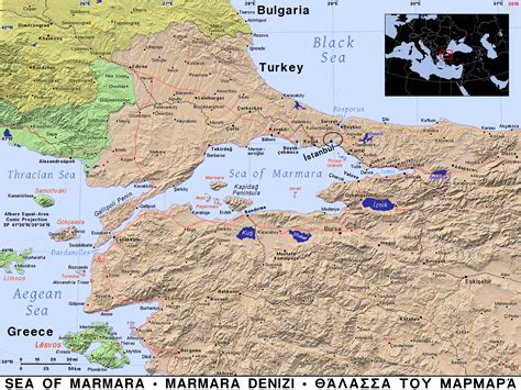 Sea of Marmara · Public domain maps by PAT, the free, open source, portable atlas