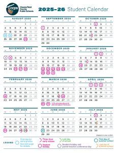 Chesterfield County Public Schools Calendar 2025-2026 PDF