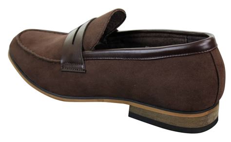 Mens Suede Slip On Loafers Moccasins Smart Casual Italian Designer ...