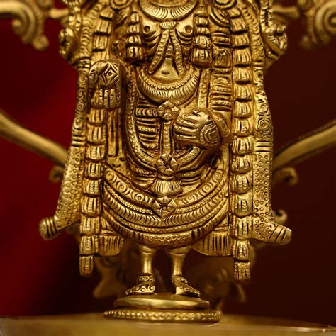 Buy 10-Inch Super Fine Brass Tirupati Balaji Venkateshwara Idol ...