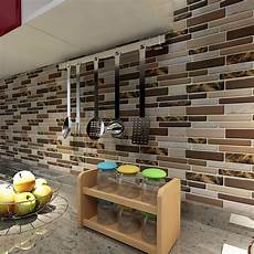 Stick On Tile Backsplash Kitchen by Art3d 12 Quot X 12 Quot Peel And Stick Tiles For Kitchen Stick On Tile Backsplash Kitchen