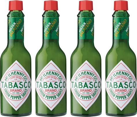 Amazon.com : Tabasco Green Jalapeño Pepper Sauce, 5oz each - Not too ...