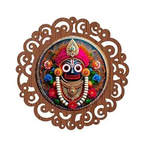 HIRA & CO Wooden Wall Art – 28 × 28 cm Framed Spiritual Décor for Home ...