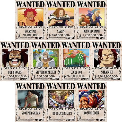 Buy Yshen 1.5 Billion New Edition One Piece Pirates Wanted Poster 28 ...