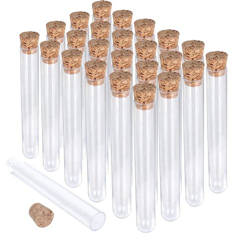 Buy 25PCS Plastic Test Tubes with Lids – 10ml Clear Plastic Tubes with ...