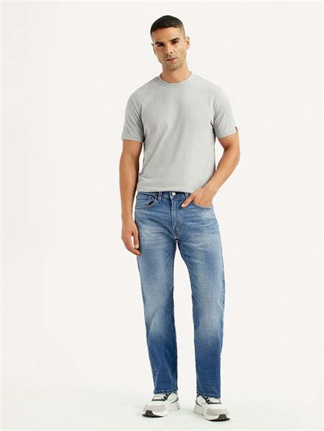 Men's 505 Blue Straight Fit Mid Rise Jeans – Levis India Store