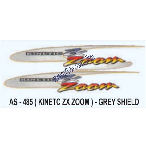Graphics Sticker Set for Kinetic ZX Zoom | Grey Vehicle | Both Sides