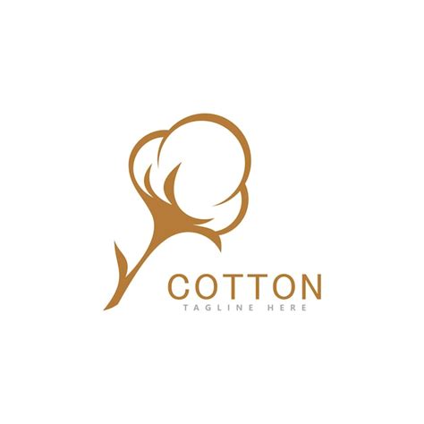 Cotton logo vector template design | Premium Vector