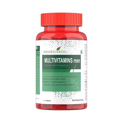IMMUNOSCIENCES Premium Multivitamin for Men With Superfood Health ...