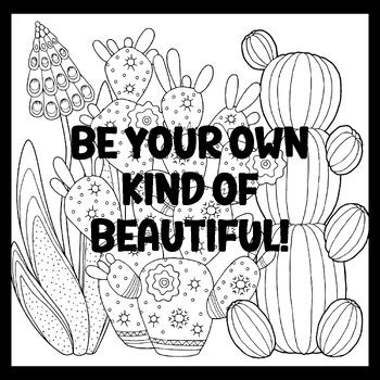 BE YOUR OWN KIND OF BEAUTIFUL! 3 by 3 Feet Cactus Succulents Bulletin ...