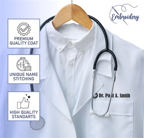 Personalized Embroidered Lab Coat, Custom Medical Jacket - Etsy