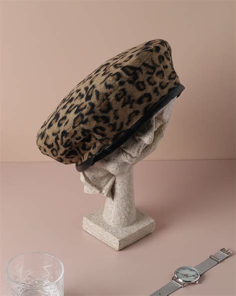 Haute Sauce Women Animal Printed Anti-Sweat Beret Hat