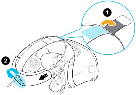 Putting on the VIVE Cosmos Elite headset