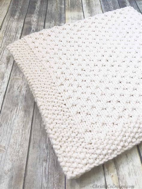 Easy knit blanket pattern beginner knitting pattern – Artofit