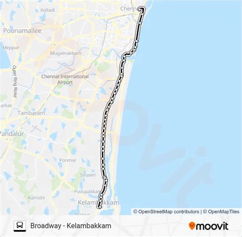 102 Route - Broadway - Kelambakkam: Schedules, Stops & Maps (Updated)