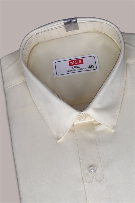 MCR EXCELFull Sleeve Formal Cream Shirt For Men – MCR Textiles Private ...
