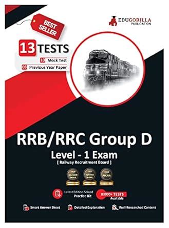 Buy RRB Group D Level 1 Exam 2024 (English Edition) - 10 Full Length ...