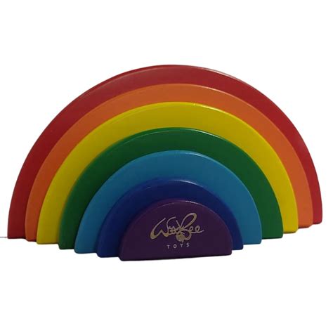 Buy Rainbow Semicircle 7 Pc Vibrant Learning Shapes | Woodbee Toys ...