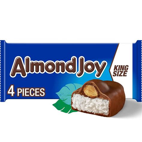 Almond Joy Coconut and Almond Chocolate King Size Candy, Bars 1PACK ...