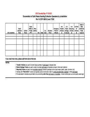 Fillable Online calrecycle ca Enumeration of Solid Waste Handing ...