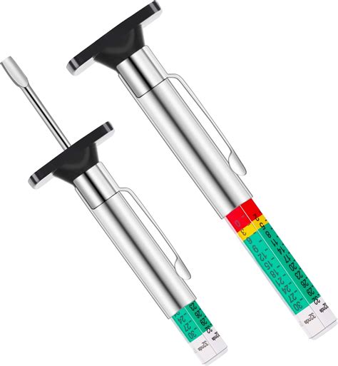 Amazon.com: Car Tire Tread Depth Gauge, Tire Tread Gauge Color Coded ...