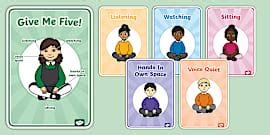 Give Me 5 Display Poster - How to Teach Active Listening