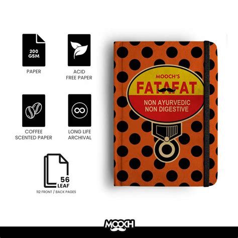 Mooch Handmade Diary “Fatafat” – A6 — Mango
