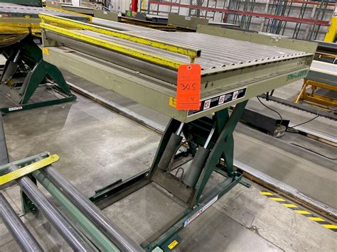 57″ X 39″ 3800 LB SOUTHWORTH ROLLER TOP HYDRAULIC LIFT TABLE: STOCK #20888