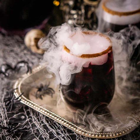 Halloween Cocktails Dry Ice