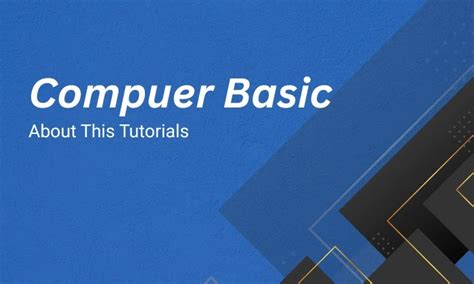 Computer Basics: About This Tutorial