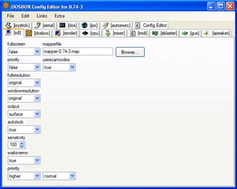 DOSBox Config File 的图像结果