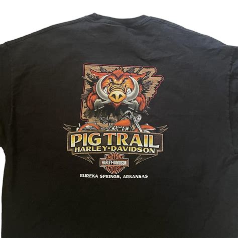 Pig Trail Harley Davidson Tee Shirt - Cool graphic... - Depop