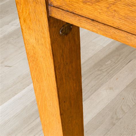 Solid Oak Two Drawer Desk by Standard Furniture Co. c.1940 | S16 Home