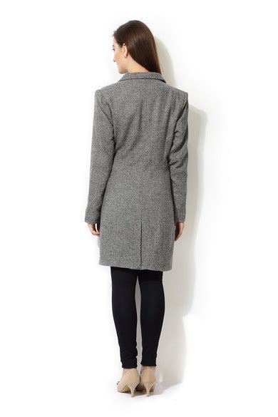 Buy Women Grey Textured Casual Jacket Online - 89718 | Allen Solly