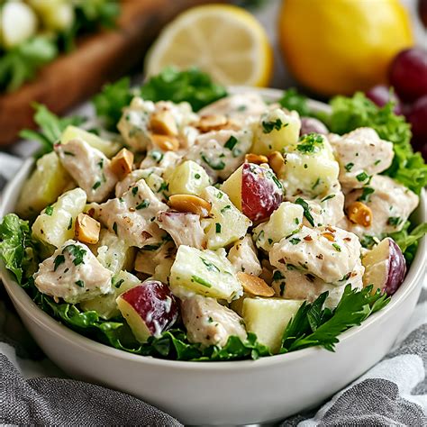 Creamy Chicken, Apple & Grape Salad - Tasty Chow