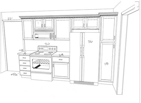 Drawing One Wall Kitchen Layout - Kids Drawing Lessons