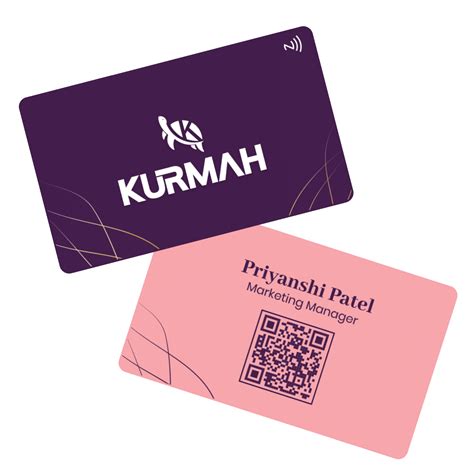 NFC Card by Kurmah | Purple and Pink with Golden Leaves