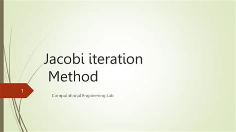 Image result for Jacobi Iteration Examples