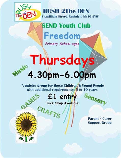 Freedom - SEND Primary - Youth Club, RUSH 2The DEN, Fitzwilliam Street ...