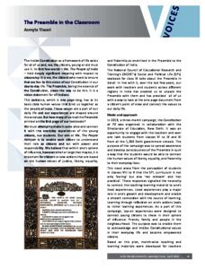 The preamble in the classroom - ePrints@APU